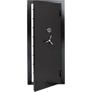SnapSafe out-swing vault door black 32.80" x 81" with SecuRam digital lock