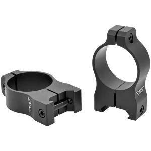 Warne Vapor 30mm high matte black aluminum scope rings, vertical split design