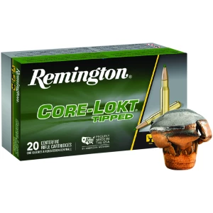 Box of Remington Core-Lokt Tipped 6.5 Creedmoor 129 gr rifle ammunition, 20 rounds