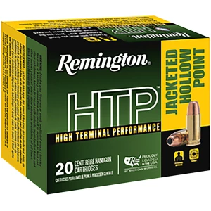 Remington HTP .45 Long Colt jacketed hollow point ammunition box