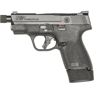 Smith & Wesson M&P9 Shield Plus 9mm pistol, 3.7" threaded barrel, black