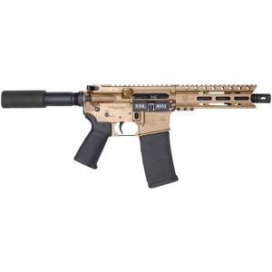 Diamondback DB1912K061 DB15 AR Pistol Carbine Length 5.56x45mm NATO 30+1 7" Heavy Barrel w/A2 Flash Hider, 6" M-Lok Handguard, Flat Dark Earth Buffer Tube Foam Pad Stock, Magpul MOE Grip