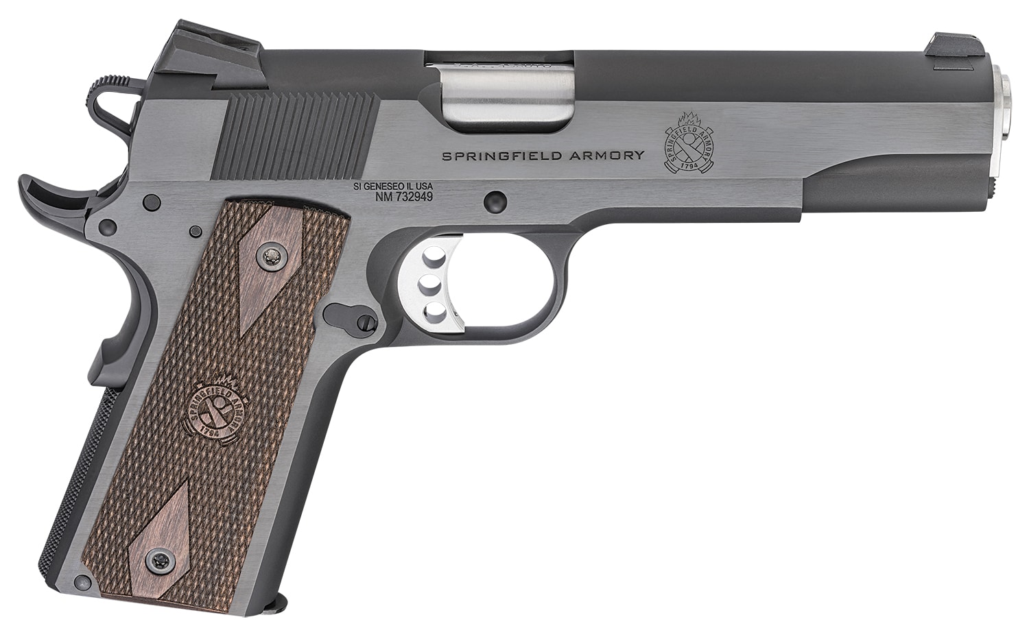 Springfield Armory 1911 Garrison .45 ACP 5-inch Blued with wood laminate grips