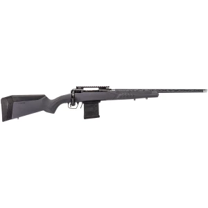 Savage 110 Carbon Tactical 6.5 PRC 24in rifle with gray AccuStock and carbon fiber-wrapped barrel