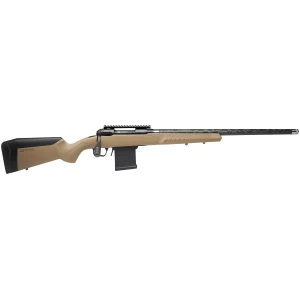 Savage 110 Carbon Tactical 6.5 PRC 24in rifle in Flat Dark Earth with carbon-wrapped barrel