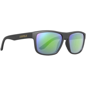 Leupold Katmai performance eyewear emerald mirror polycarbonate lens matte black wraparound frame