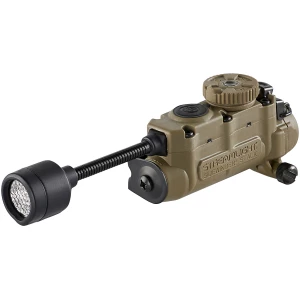 Streamlight Sidewinder Stalk helmet light in coyote with arc rail mount and helmet clip