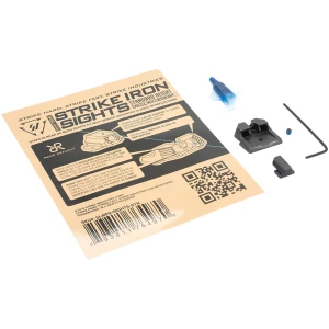 Strike Industries MP9SIGHTSSTN Strike Iron Sights Black/Blank Front Sight Black/Blank Rear Sight Smith & Wesson M&P Standard Height