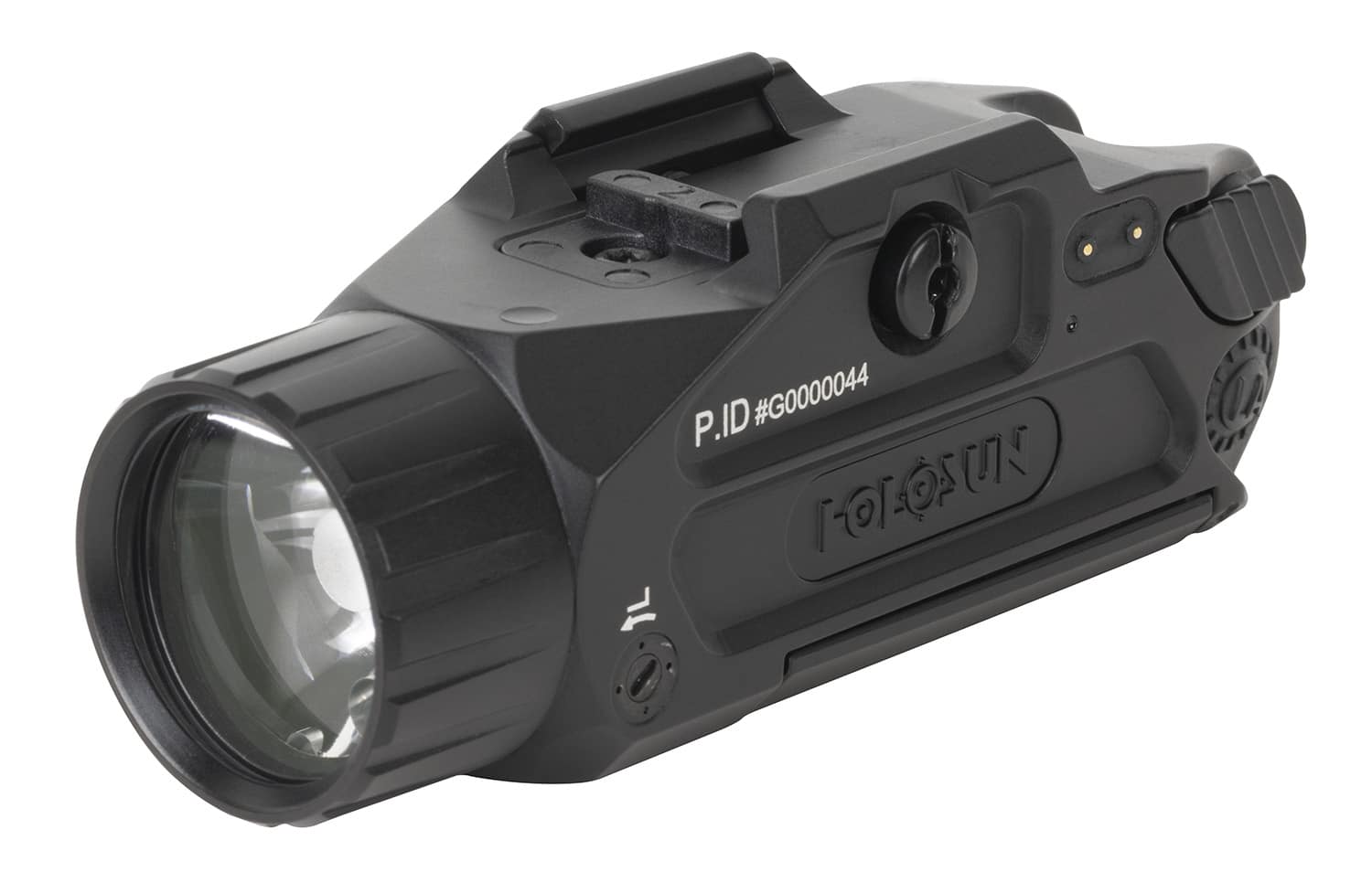 Holosun P.ID Plus pistol weapon light with green laser, black anodized