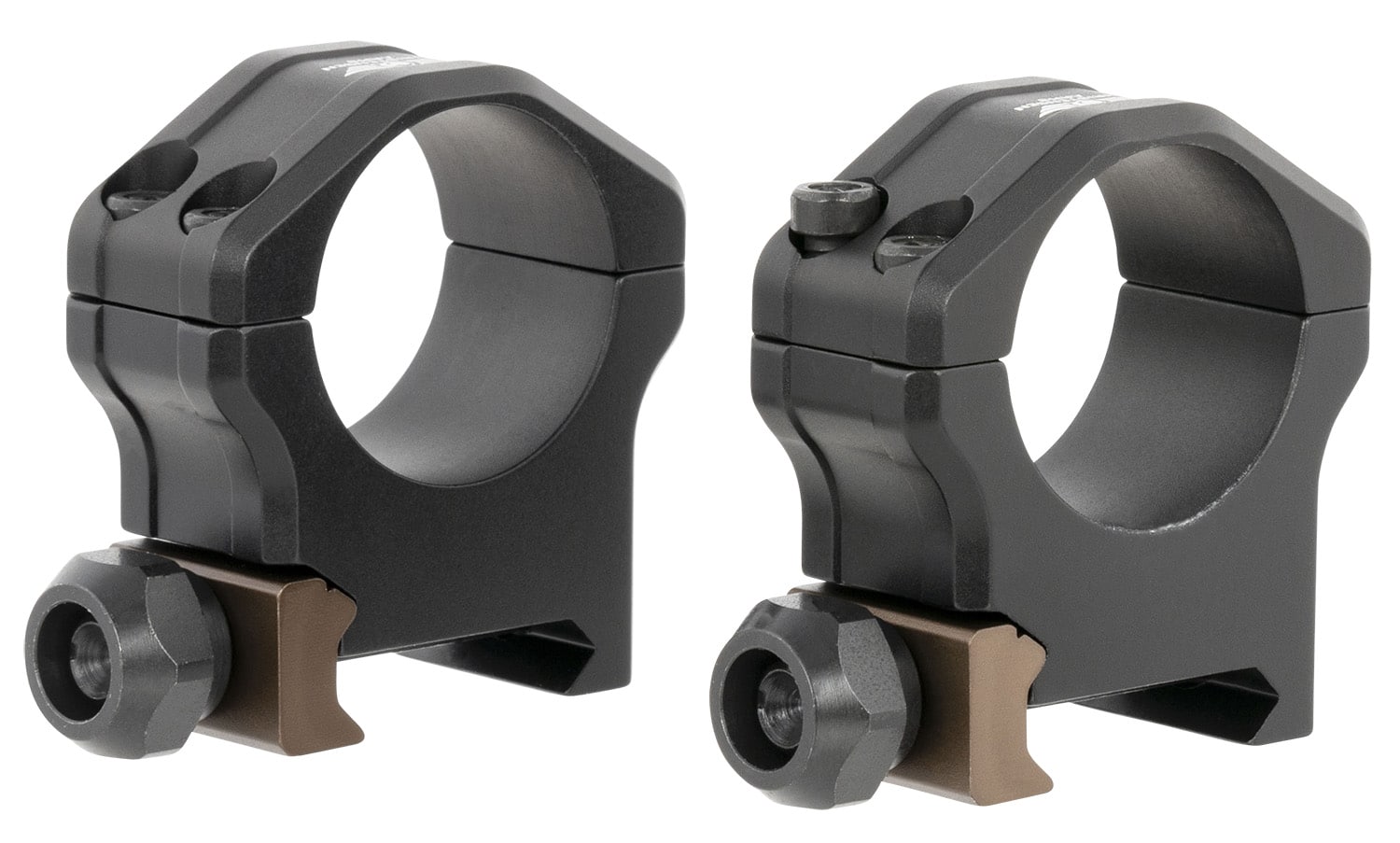 Christensen Arms PRSR-X2 Ultralight 1 inch Medium scope rings, black hardcoat anodized