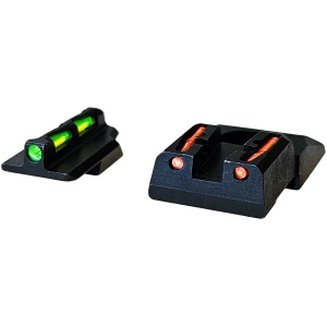 HiViz RGS9LW21 LiteWave Ruger Security 9 Sight Set Green Fiber Optic Front Sight-Orange Fiber Optic Rear Sight