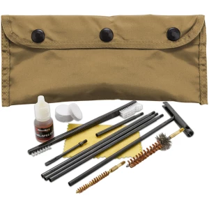 KleenBore POU302T Modular Cleaning Kit Coyote Tan Multi-Caliber Handgun/Rifle Bronze/Nylon Bristles Nylon Case
