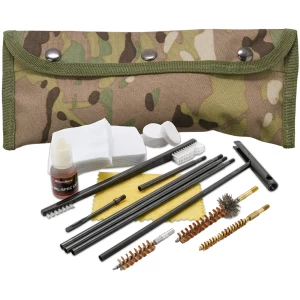 KleenBore POU303MC Modular Cleaning Kit Multi-Caliber Handgun/Rifle Bronze/Nylon Bristles Nylon Multi-Cam Case
