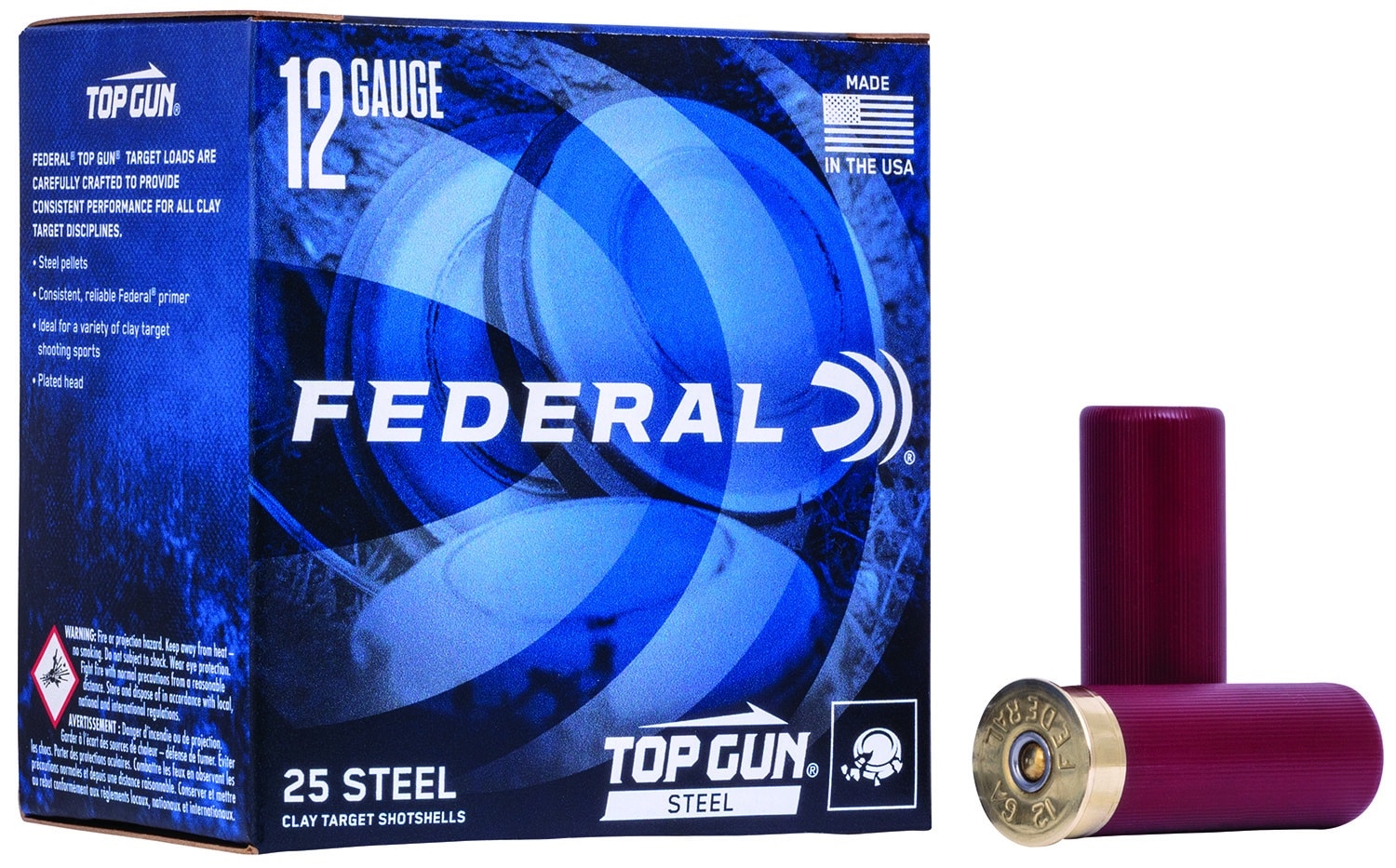 Federal Top Gun Steel 12ga 2.75in 1-1/8oz #7 shot 25ct box
