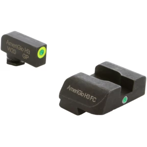 AmeriGlo GL301 i-Dot Sight  Set for Glock  Green Tritium LumiGreen Outline Front Sight-Green Tritium Rear Sight