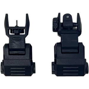 NcStar VG166 Picatinny Low Profile Front and Rear Sight Set Black Polymer