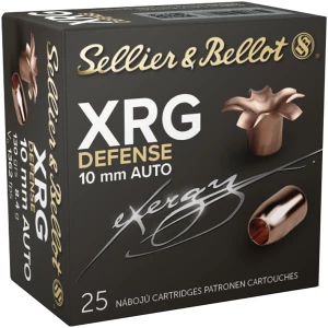Sellier & Bellot SB10XA XRG Defense 10mm 130gr solid copper hollow point box of 25 rounds