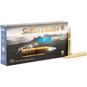 Sellier & Bellot eXergy Blue 30-06 Springfield 180gr solid copper boat-tail ammunition, 20 round box