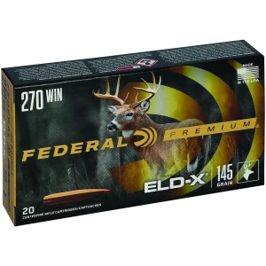 Federal Premium ELD-X .270 Win 145 gr polymer tip ammunition, 20-round box