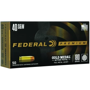 Federal Gold Medal Action Pistol .40 S&W 180 gr FMJ 50-count box