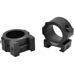 Warne Vapor 1 in. Low Matte Black horizontal scope rings, 6000 Series Aluminum