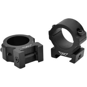 Warne Vapor horizontal 1-inch medium matte scope rings, black 6000 series aluminum