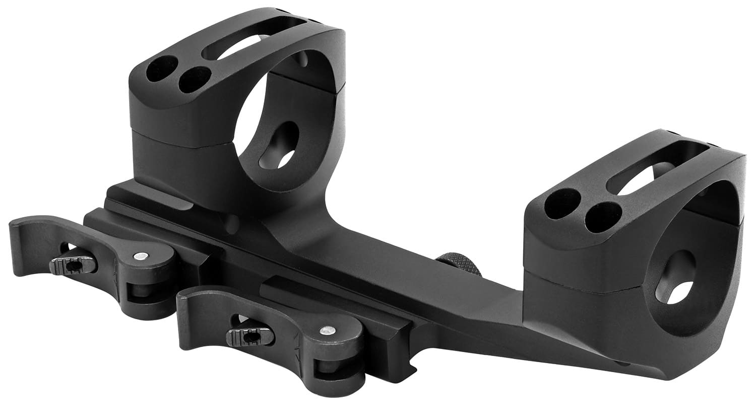 Warne QDXSKEL30TW 30mm quick-detach skeletonized cantilever scope mount in black