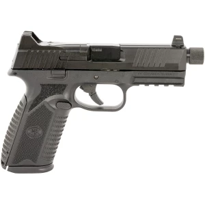 FN 510 Tactical 10mm Black 4.71 in threaded barrel optic-ready side view
