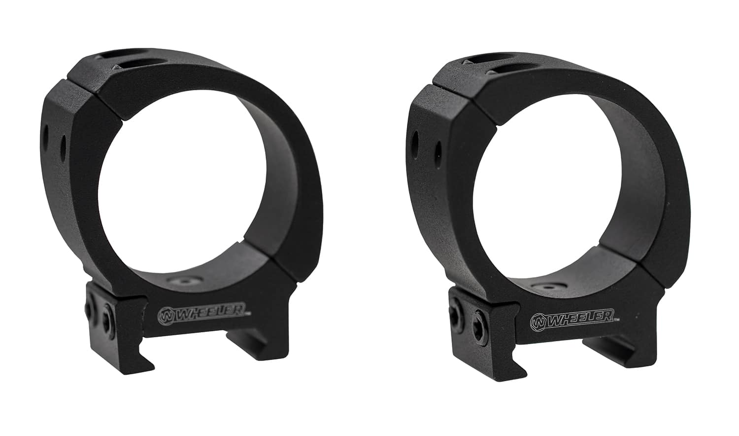 Wheeler Sporter 30mm Low Bi-Weaver scope rings in black