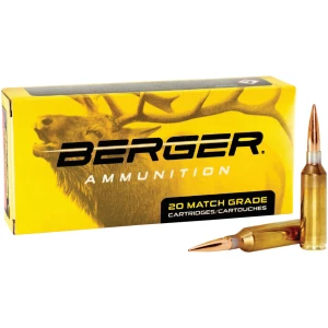 Berger Elite Hunter 6.5 PRC 156gr ammunition box, 20-count