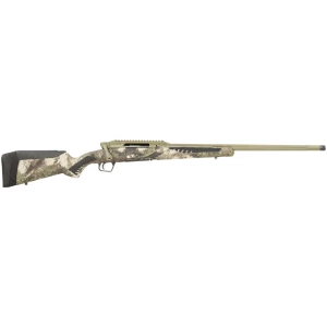 Savage Impulse Big Game .243 Winchester rifle with 22 inch fluted threaded barrel and woodland-style camo stock