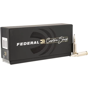 Box of Federal Ammunition Custom Shop 6.5 PRC 130 gr Terminal Ascent, 20 rounds