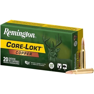 Box of Remington Core-Lokt Copper .30-06 Springfield 150gr copper hollow point ammunition - 20 rounds