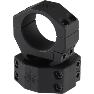 Seekins Precision 30mm AR High scope rings, matte black, machined 7075-T6 aluminum