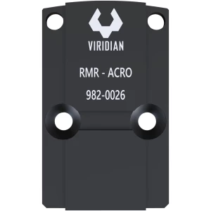 Viridian RFX45 RMR mounting adapter, black anodized, RMR/SRO footprint
