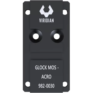 Viridian RFX45 Glock MOS mounting adapter plate, black anodized, AIMPOINT ACRO footprint