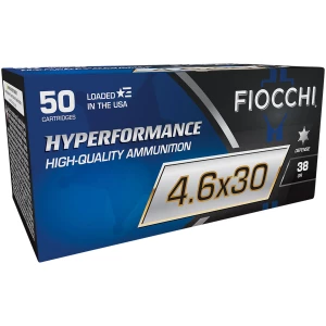 Fiocchi 46EXD Hyperformance 4.6x30mm 38gr Tipped Hollow Point ammunition box