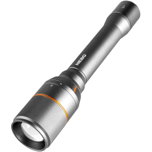 NEBO Davinci 1000 rechargeable flashlight in gray — up to 1,000 lumens, LED beam