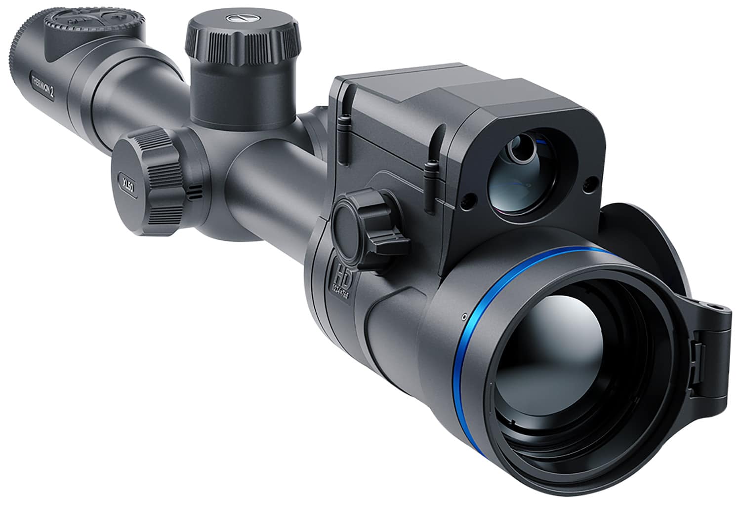Pulsar Thermion 2 LRF XL50 thermal rifle scope in black, 1.75-14x magnification, 50mm objective