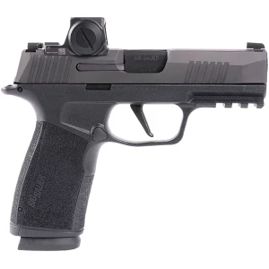 Sig Sauer P365 XMacro Romeo-X 9mm pistol, 3.7 inch barrel, black Nitron finish, Romeo-X red dot, two 17-round magazines