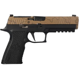 Sig Sauer P320 XTEN Endure 10mm 5-inch tan topographic slide with LXG black grip