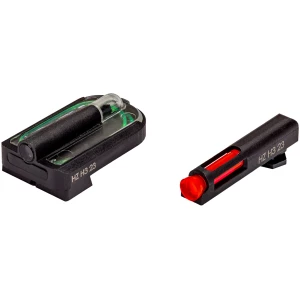 HiViz GLMFD21 FastDot H3 Sight Set for Glock MOS Red Fiber Optic Front Sight-Green Tritium Rear Sight