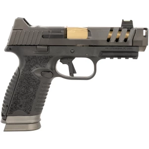 FN 509 CC Edge XL 9mm pistol with 4.2-inch barrel and compensator, Graphite PVD finish