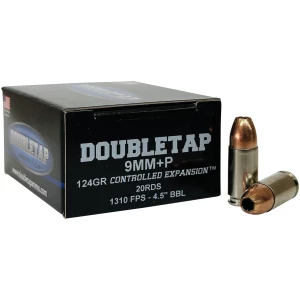 DoubleTap Ammunition 9mm 124gr JHP +P 20rd box