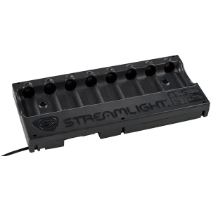 Streamlight 20230 8-unit bank charger for SL-59/CR123A batteries, black housing