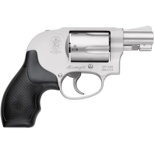 Smith & Wesson Model 638 Airweight .38 Special 5‑shot stainless revolver with black synthetic grip