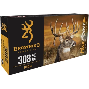 Browning Max Point .308 Win 168 gr ammunition box, 20 rounds