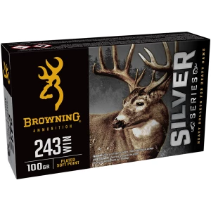 Browning Silver Series .243 Winchester 100 gr plated soft point ammunition 20 rounds box