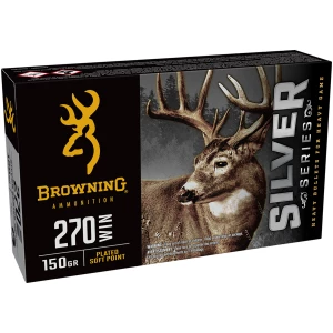 Browning Silver .270 Winchester 150 gr plated soft point ammunition box, 20 rounds