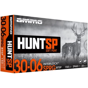 Ammo Inc Hunt SP .30-06 Springfield 150gr Soft Point 20rd box packaging